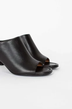 Acne Studios Leather Heeled Mules Black| Shoes