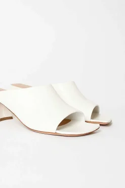 Dries Van Noten Leather Mules White| Shoes