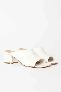 Dries Van Noten Leather Mules White| Shoes