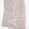 Acne Studios Light Pink/Grey Toronty Logo Scarf| Scarves & Gloves