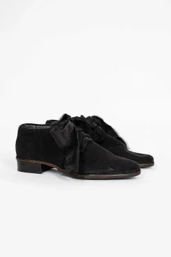 Atelier Inscrire Linen Ore Shoes Black| Shoes