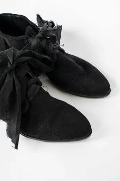 Atelier Inscrire Linen Ore Shoes Black| Shoes