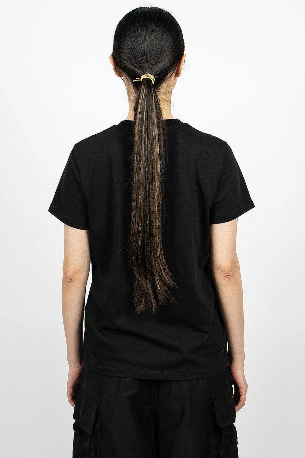 Moncler Logo Embroidered T-Shirt Black| Tops