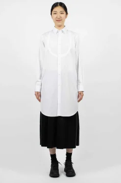 Comme Des Garçons Comme Des Garçons Long Bib Shirt White| Shirts