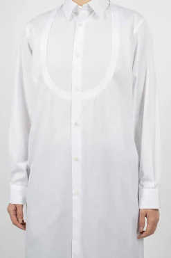 Comme Des Garçons Comme Des Garçons Long Bib Shirt White| Shirts