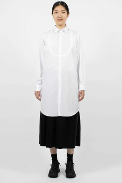 Comme Des Garçons Comme Des Garçons Long Bib Shirt White| Shirts