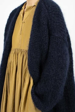 Casey Casey Long Cardigan Navy| Outerwear