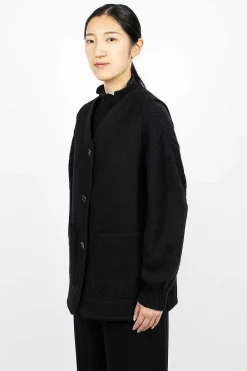 Margaret Howell Long Line Jerkin Waistcoat Black| Outerwear