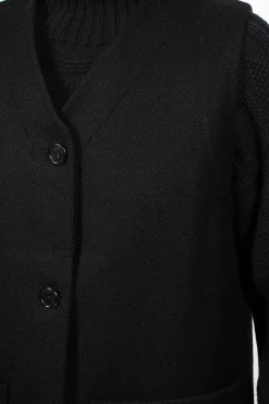 Margaret Howell Long Line Jerkin Waistcoat Black| Outerwear