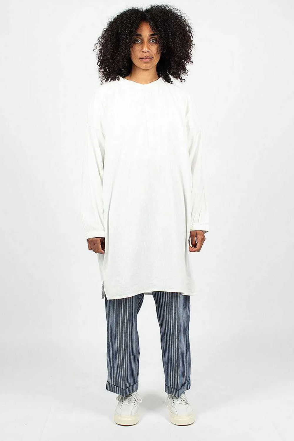 VISVIM Long Shirt Dress White| Shirts