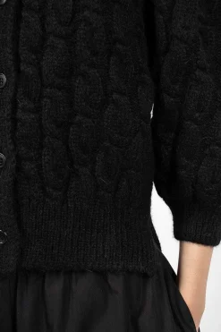 Simone Rocha Long Sleeve Embellished Cardigan| Knitwear