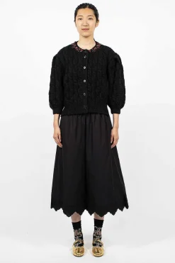 Simone Rocha Long Sleeve Embellished Cardigan| Knitwear