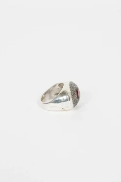 Rosa Maria Loumia Ring Icy Grey Diamond/Garnet| Rings