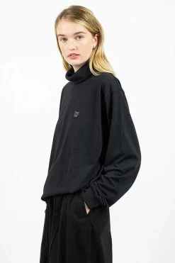 Needles L/S Turtleneck Tee Black| Tops