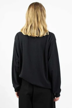 Needles L/S Turtleneck Tee Black| Tops