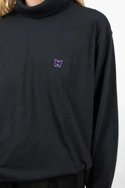 Needles L/S Turtleneck Tee Black| Tops
