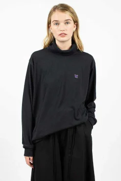 Needles L/S Turtleneck Tee Black| Tops