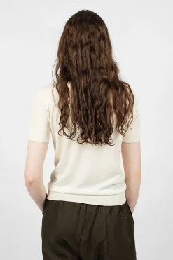 Casey Casey Merino Wool T-Shirt Antique White| Knitwear