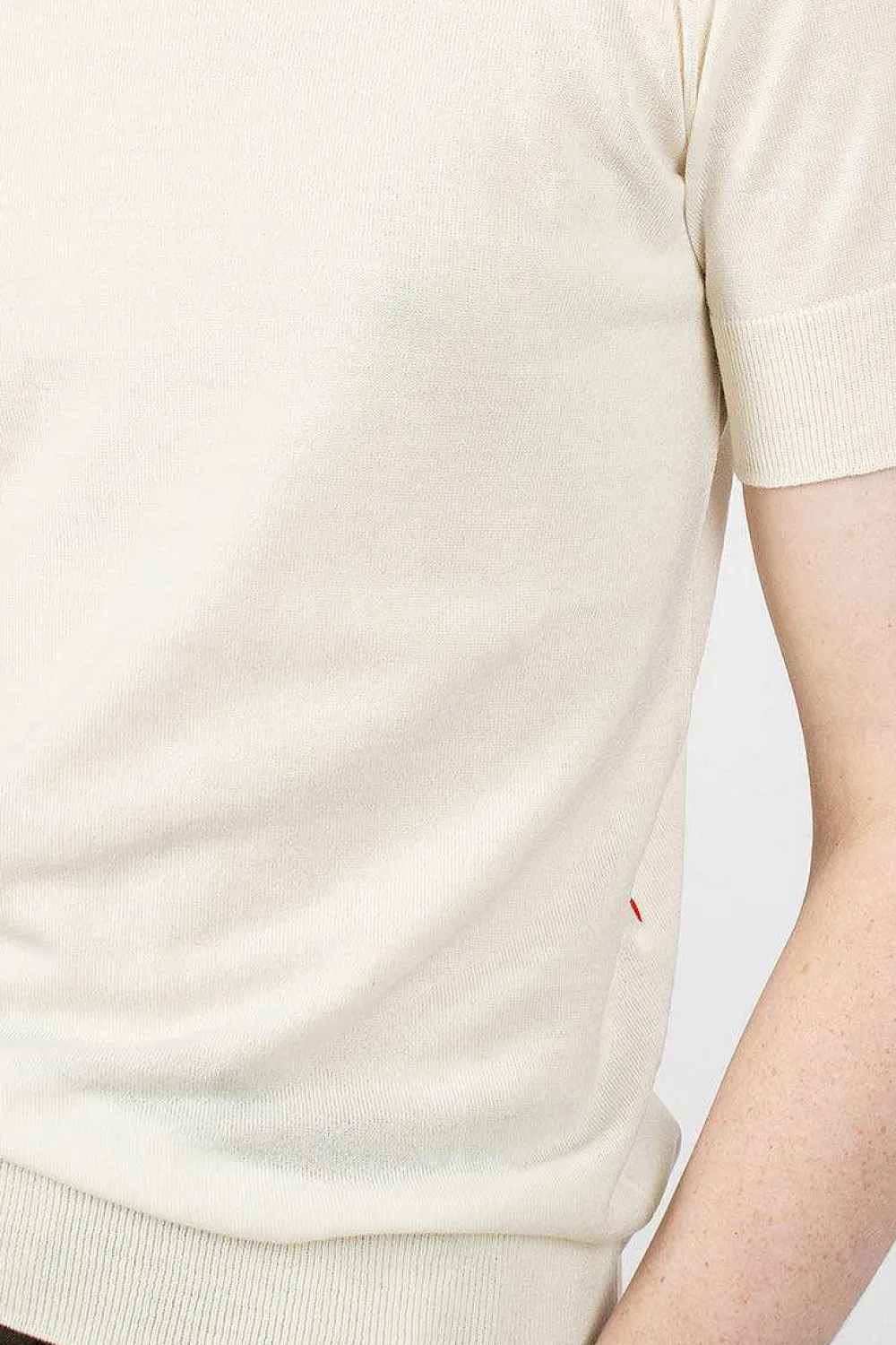 Casey Casey Merino Wool T-Shirt Antique White| Tops