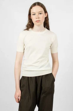 Casey Casey Merino Wool T-Shirt Antique White| Tops