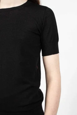 Casey Casey Merino Wool T-Shirt Black| Tops