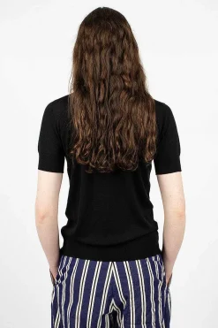 Casey Casey Merino Wool T-Shirt Black| Tops