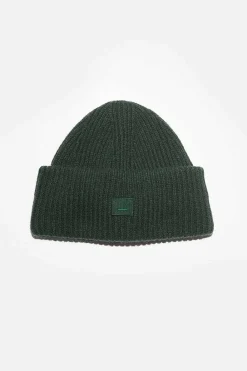 Acne Studios Mini Face Beanie Green| Hats