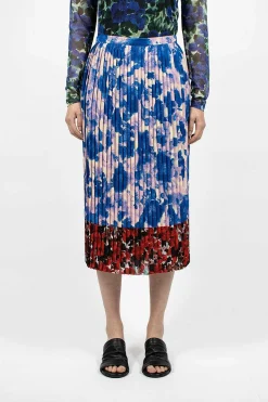 Dries Van Noten Mixed Floral Skirt Blue| Skirts