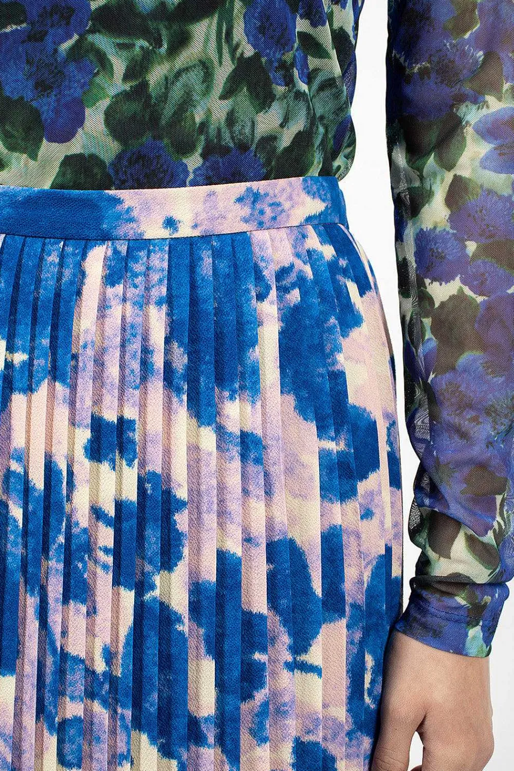 Dries Van Noten Mixed Floral Skirt Blue| Skirts