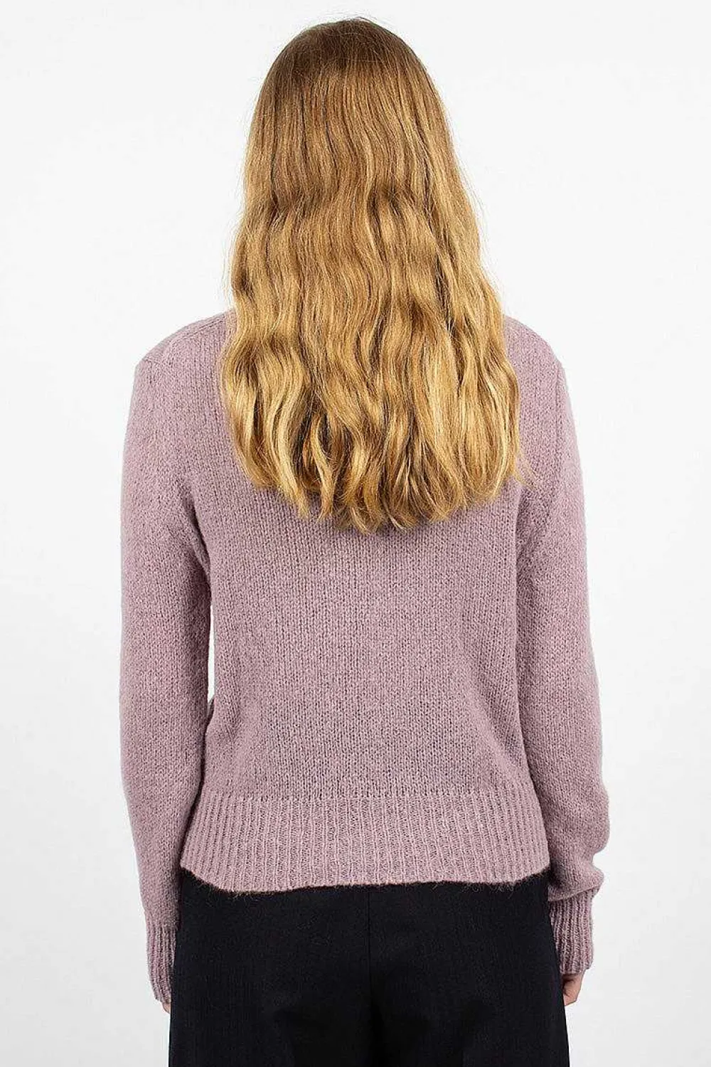 Dries Van Noten Mock Neck Jumper Lilac| Knitwear