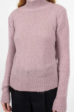 Dries Van Noten Mock Neck Jumper Lilac| Knitwear