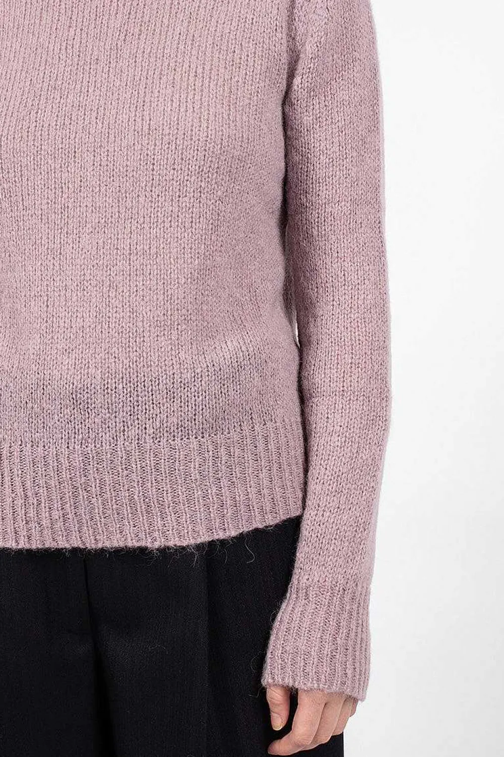 Dries Van Noten Mock Neck Jumper Lilac| Knitwear
