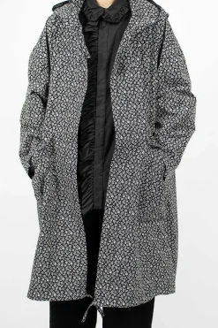 Toujours Mods Coat Navy Flower| Outerwear