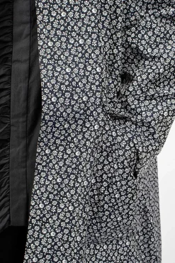 Toujours Mods Coat Navy Flower| Outerwear