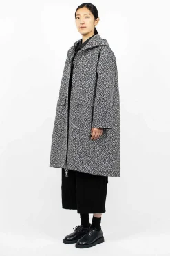 Toujours Mods Coat Navy Flower| Outerwear