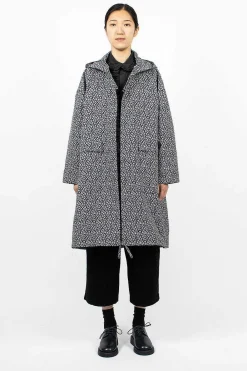 Toujours Mods Coat Navy Flower| Outerwear