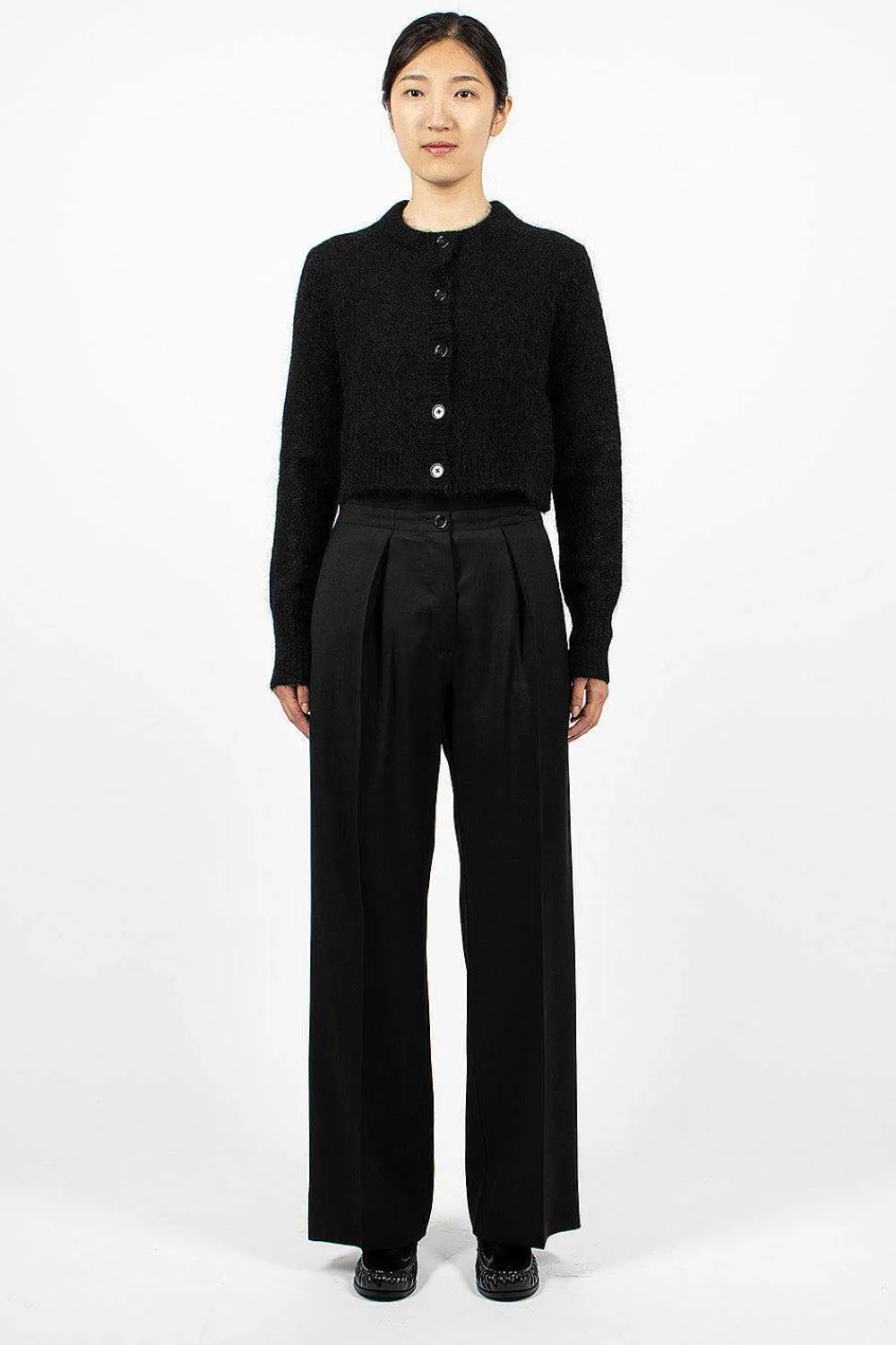Acne Studios Mohair Cardigan Black| Outerwear