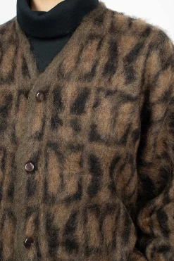 Needles Mohair Cardigan Papillon Print| Knitwear