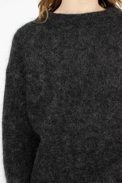 Acne Studios Mohair Wool Jumper Anthracite| Knitwear