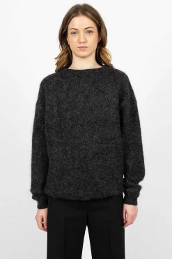 Acne Studios Mohair Wool Jumper Anthracite| Knitwear