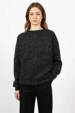 Acne Studios Mohair Wool Jumper Anthracite| Knitwear