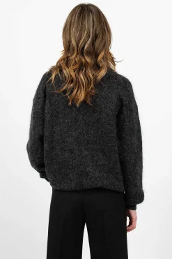 Acne Studios Mohair Wool Jumper Anthracite| Knitwear