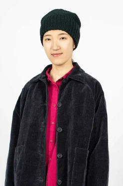 Casey Casey Moss Stitch Beanie Green| Knitwear