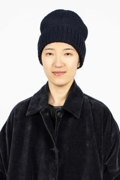 Casey Casey Moss Stitch Beanie Navy| Hats
