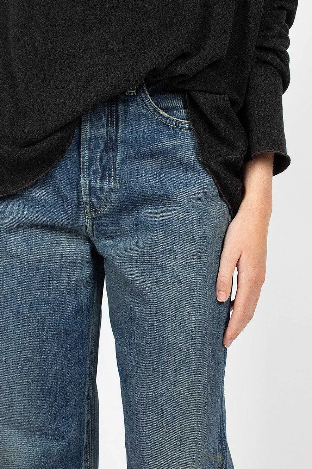 Chimala Mp03B Straight Cut Jean Medium Distress| Jeans