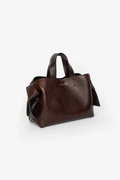 Acne Studios Musubi Mini Shoulder Bag Dark Brown| Bags