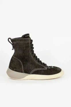 VISVIM Nabi Hi Folk Moccasin Black| Boots