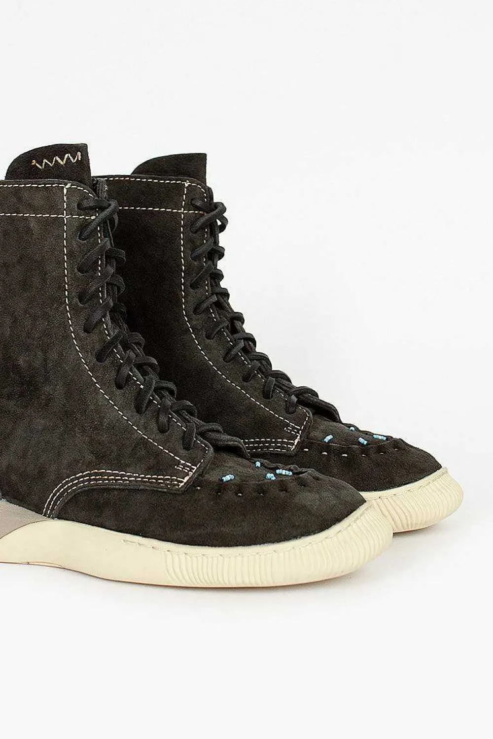 VISVIM Nabi Hi Folk Moccasin Black| Boots
