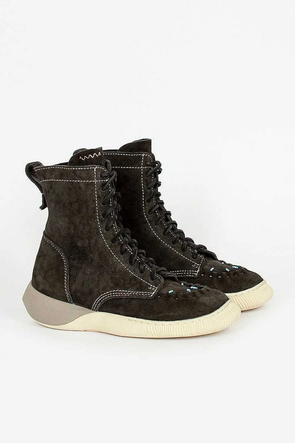VISVIM Nabi Hi Folk Moccasin Black| Boots