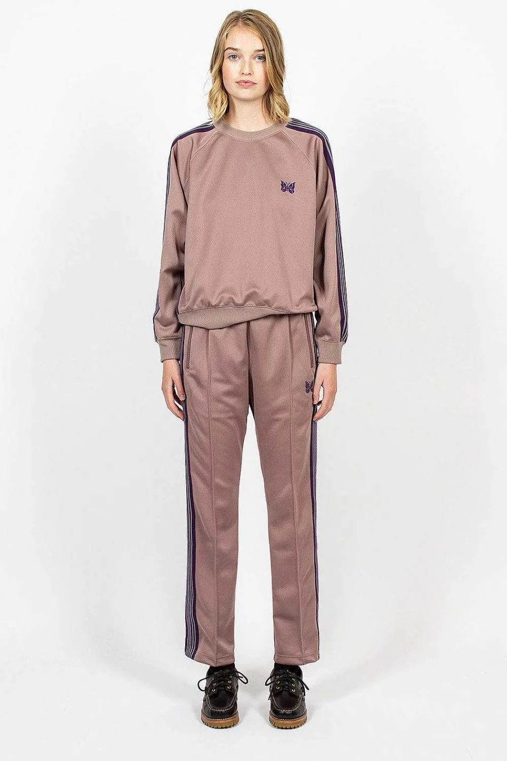 Needles Narrow Track Pant Taupe| Trousers